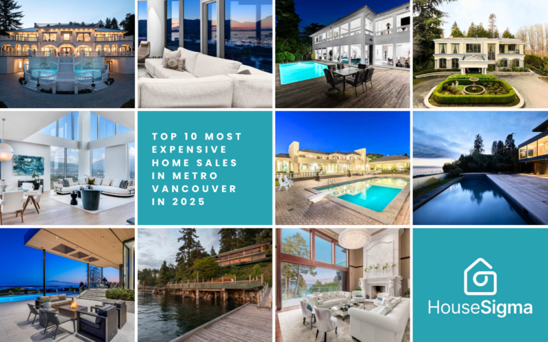 composite image of the Metro Vancouver top 10 priciest home sales in 2025
