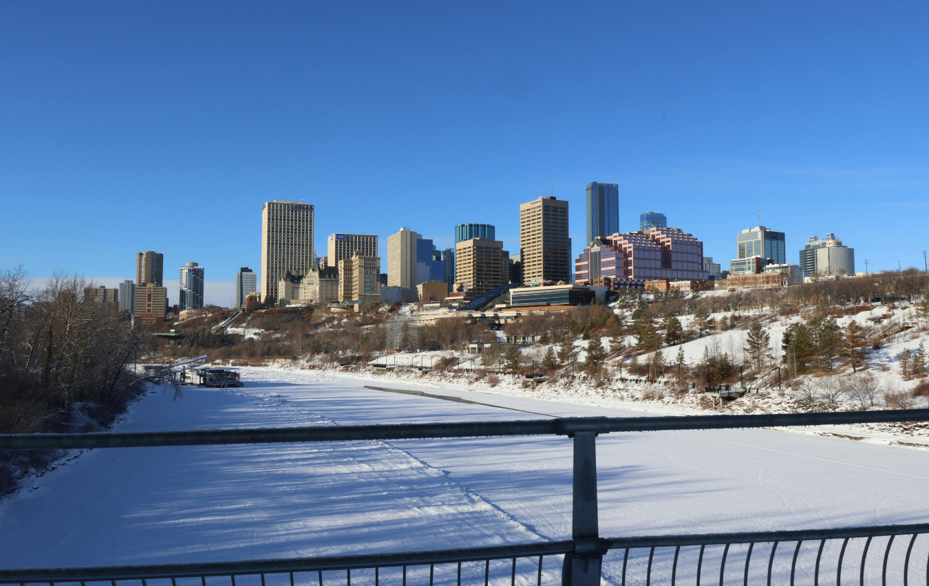 Photo of Downtown Edmonton and river from a bridge